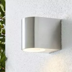 Dunelm Tam Down Lighter Steel Outdoor Wall Light