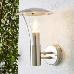 Dunelm Grax Steel Outdoor Wall Light