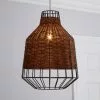Dunelm Ohio Dark Rattan Easy Fit Pendant 1 Dunelm Ohio Dark Rattan Easy Fit Pendant -all lighting Sales Store 30671423