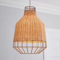 Dunelm Ohio Light Rattan Easy Fit Pendant
