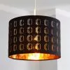 Dunelm Muscat Drum Lamp Shade 30cm Black 2 Dunelm Muscat Drum Lamp Shade 30cm Black -all lighting Sales Store 30671431