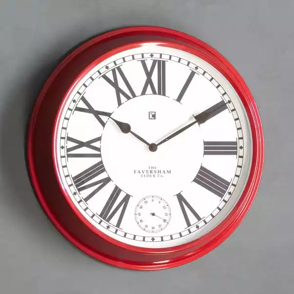 Cedar & Sage Kirby Clock Red 52cm 3 Cedar & Sage Kirby Clock Red 52cm