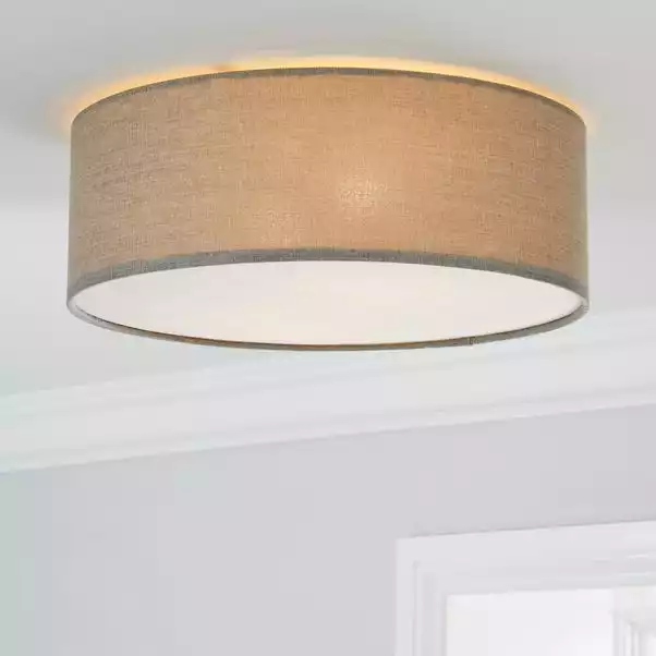 Dunelm Sara 38cm Grey Shade Flush Ceiling Fitting 3 Dunelm Sara 38cm Grey Shade Flush Ceiling Fitting