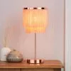 Dunelm Jaz Fringe Pink Table Lamp 2 Dunelm Jaz Fringe Pink Table Lamp -all lighting Sales Store 30674435