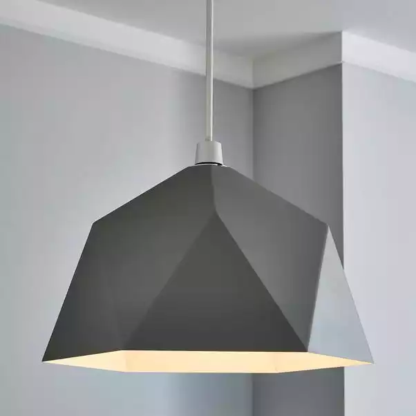 Dunelm Lily Geometric Easy Fit Pendant Grey 3 Dunelm Lily Geometric Easy Fit Pendant Grey