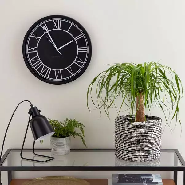 Dunelm Contemporary Black Clock 39cm 3 Dunelm Contemporary Black Clock 39cm