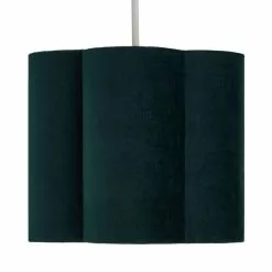 Dunelm Vivian 25cm Scallop Velvet Green Lamp Shade 8 Dunelm Vivian 25cm Scallop Velvet Green Lamp Shade -all lighting Sales Store 30690172 alt04