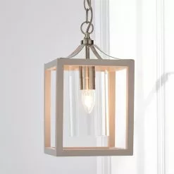 Dunelm Tove Wooden 1 Light Pendant Ceiling Fitting