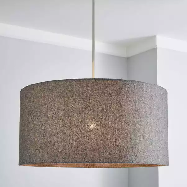 Dunelm Marl Felt 45cm Grey Drum Shade 3 Dunelm Marl Felt 45cm Grey Drum Shade