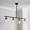 Dunelm Warren 4 Light Glass Bar Fitting 2 Dunelm Warren 4 Light Glass Bar Fitting -all lighting Sales Store 30690747
