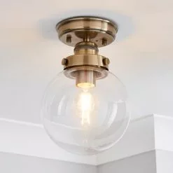 Dunelm Broden Bathroom Flush Fitting Antique Brass