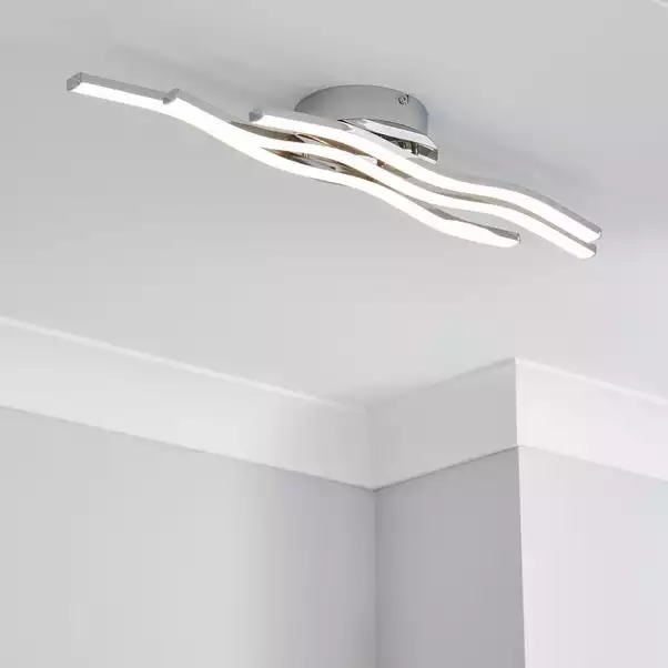 Dunelm Ripple Integrated LED Bathroom Ceiling Fitting 3 Dunelm Ripple Integrated LED Bathroom Ceiling Fitting