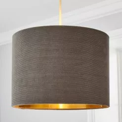 Dunelm Grey Santos Velvet Corduroy Shade
