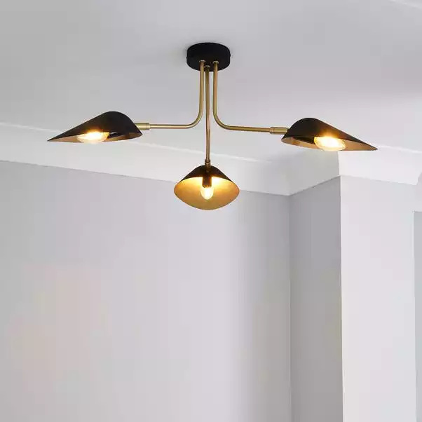 Dunelm Savona 3 Light Ceiling Fitting Black 3 Dunelm Savona 3 Light Ceiling Fitting Black