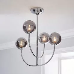 Dunelm Gigi Chrome Ceiling Fitting