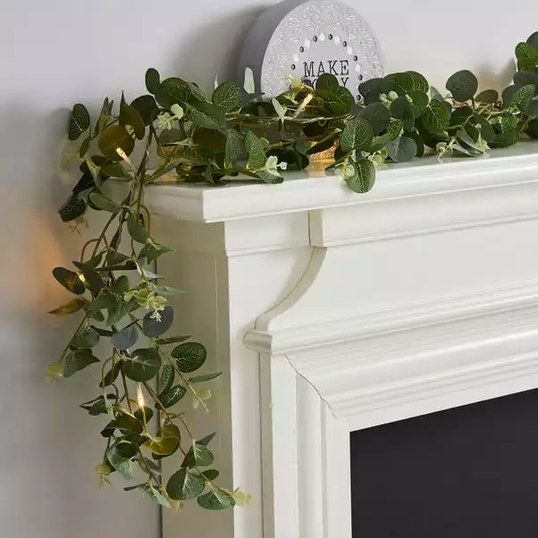 Dunelm Eucalyptus Green Lit Garland 3 Dunelm Eucalyptus Green Lit Garland