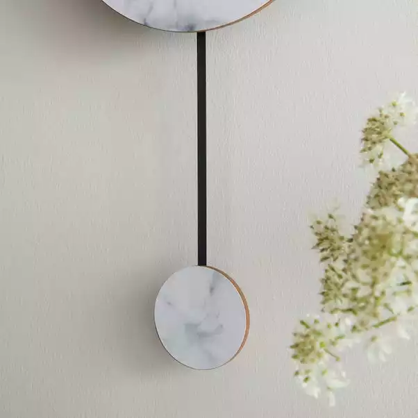 Dunelm Marble Pendulum Clock 5 Dunelm Marble Pendulum Clock - Image 3