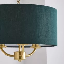 Dunelm Preston Gold Green 3 Light Pendant Fitting 9 Dunelm Preston Gold Green 3 Light Pendant Fitting -all lighting Sales Store 30730502 alt02