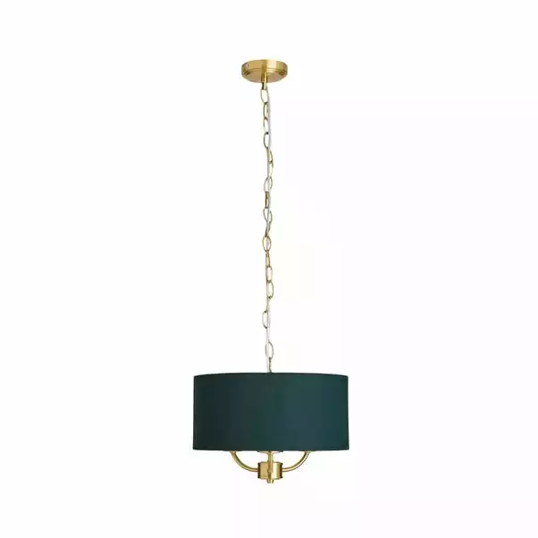Dunelm Preston Gold Green 3 Light Pendant Fitting 6 Dunelm Preston Gold Green 3 Light Pendant Fitting - Image 4