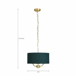 Dunelm Preston Gold Green 3 Light Pendant Fitting 11 Dunelm Preston Gold Green 3 Light Pendant Fitting -all lighting Sales Store 30730502 alt07