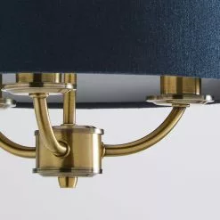 Dunelm Preston Gold And Navy 3 Light Pendant Fitting 9 Dunelm Preston Gold And Navy 3 Light Pendant Fitting -all lighting Sales Store 30730503 alt02