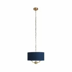 Dunelm Preston Gold And Navy 3 Light Pendant Fitting 10 Dunelm Preston Gold And Navy 3 Light Pendant Fitting -all lighting Sales Store 30730503 alt05