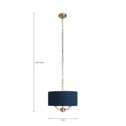 Dunelm Preston Gold And Navy 3 Light Pendant Fitting 11 Dunelm Preston Gold And Navy 3 Light Pendant Fitting -all lighting Sales Store 30730503 alt07
