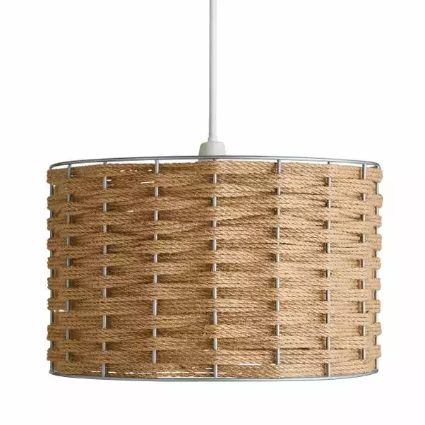 Dunelm Shelley Rope Lamp Shade Natural 6 Dunelm Shelley Rope Lamp Shade Natural - Image 4