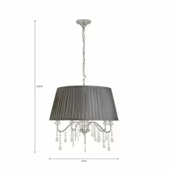 Dorma Genevieve 5 Light Grey Ceiling Fitting -all lighting Sales Store 30730569 alt07