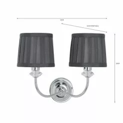 Dorma Genevieve 2 Light Grey Wall Light 13 Dorma Genevieve 2 Light Grey Wall Light -all lighting Sales Store 30730572 alt07