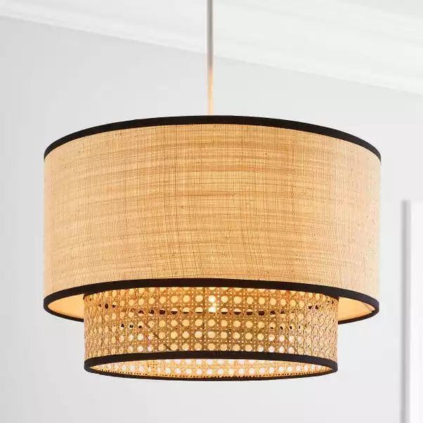 Dunelm Malika Cane 2 Tier Easy Fit Pendant 3 Dunelm Malika Cane 2 Tier Easy Fit Pendant