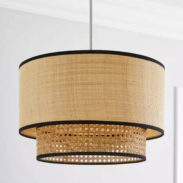 Dunelm Malika Cane 2 Tier Easy Fit Pendant 4 Dunelm Malika Cane 2 Tier Easy Fit Pendant - Image 2