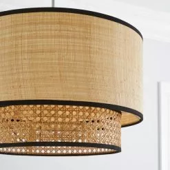 Dunelm Malika Cane 2 Tier Easy Fit Pendant 9 Dunelm Malika Cane 2 Tier Easy Fit Pendant -all lighting Sales Store 30730579 alt02