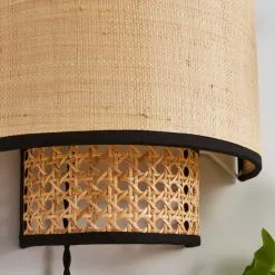 Dunelm Malika Cane Easy Fit Plug In Wall Light 11 Dunelm Malika Cane Easy Fit Plug In Wall Light -all lighting Sales Store 30730582 alt04