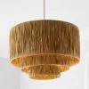 Dunelm Ruolan Raffia 3 Tier Pendant Shade Shade -all lighting Sales Store 30730588