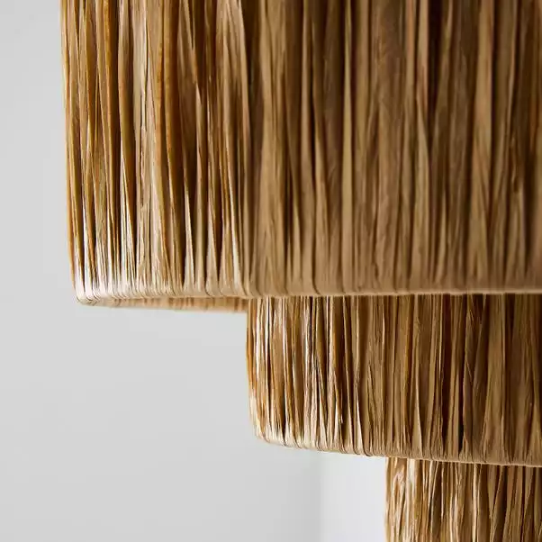 Dunelm Ruolan Raffia 3 Tier Pendant Shade Shade 5 Dunelm Ruolan Raffia 3 Tier Pendant Shade Shade - Image 3