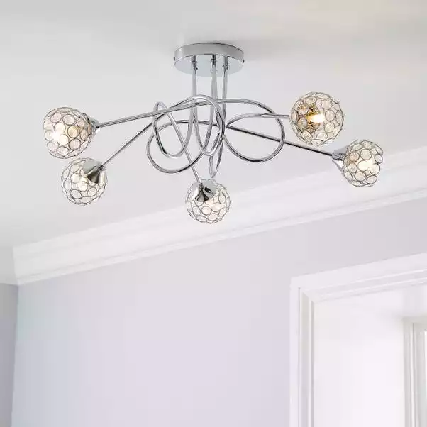 Dunelm Portia 5 Light Ceiling Fitting 3 Dunelm Portia 5 Light Ceiling Fitting