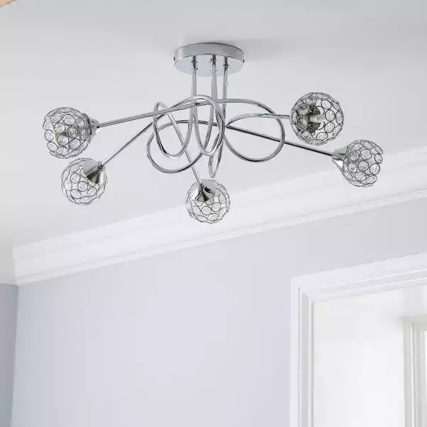 Dunelm Portia 5 Light Ceiling Fitting 4 Dunelm Portia 5 Light Ceiling Fitting - Image 2