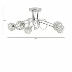 Dunelm Portia 5 Light Ceiling Fitting 13 Dunelm Portia 5 Light Ceiling Fitting -all lighting Sales Store 30730614 alt07