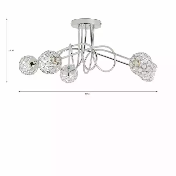 Dunelm Portia 5 Light Ceiling Fitting 8 Dunelm Portia 5 Light Ceiling Fitting - Image 6