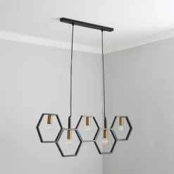 Dunelm Hexa 5 Light Ceiling Fitting -all lighting Sales Store 30731128 alt01