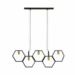 Dunelm Hexa 5 Light Ceiling Fitting -all lighting Sales Store 30731128 alt05
