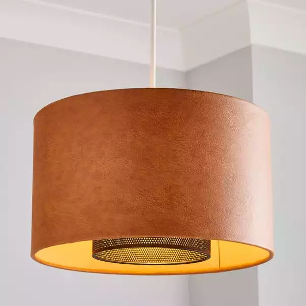 Dunelm Larset 35cm Faux Leather Shade 3 Dunelm Larset 35cm Faux Leather Shade
