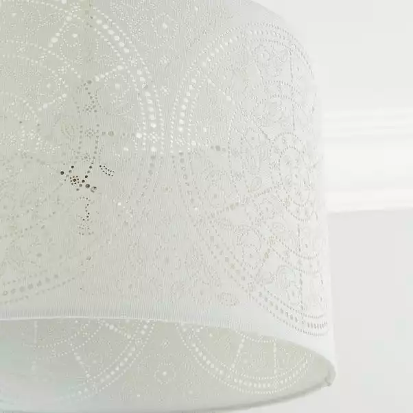 Dunelm Samira Laser Cut Drum Shade 5 Dunelm Samira Laser Cut Drum Shade - Image 3