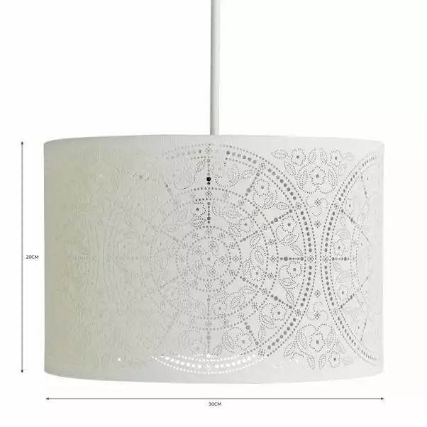 Dunelm Samira Laser Cut Drum Shade 7 Dunelm Samira Laser Cut Drum Shade - Image 5