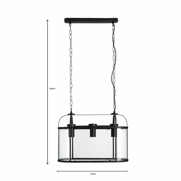 Dunelm Hurricane 3 Light Black Ceiling Fitting 8 Dunelm Hurricane 3 Light Black Ceiling Fitting - Image 6