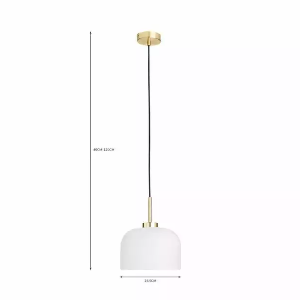 Dunelm Palazzo Gold Effect 1 Light Pendant Fitting 8 Dunelm Palazzo Gold Effect 1 Light Pendant Fitting - Image 6