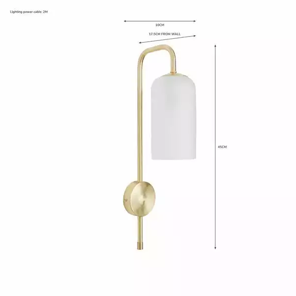 Dunelm Palazzo Gold Effect Easy Fit Plug In Wall Light 8 Dunelm Palazzo Gold Effect Easy Fit Plug In Wall Light - Image 6