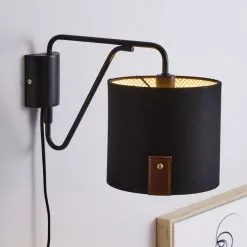 Dunelm Dorrian Easy Fit Plug In Wall Light