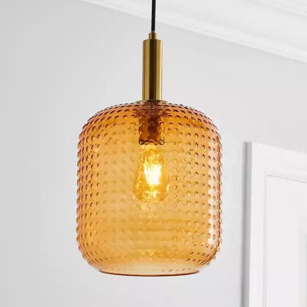 Dunelm Amber Retro 1 Light Pendant Ceiling Fitting 3 Dunelm Amber Retro 1 Light Pendant Ceiling Fitting